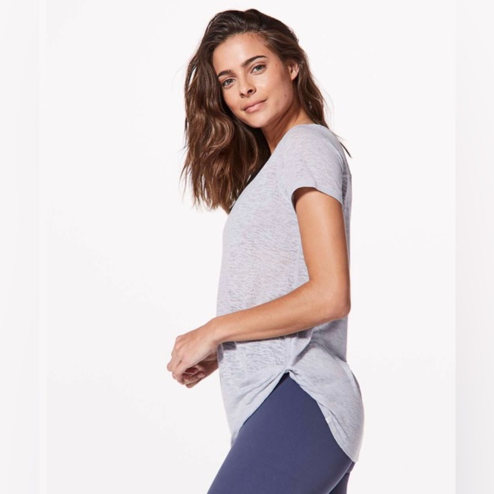 LULULEMON Round Two Tee Burnout - Silver Fox